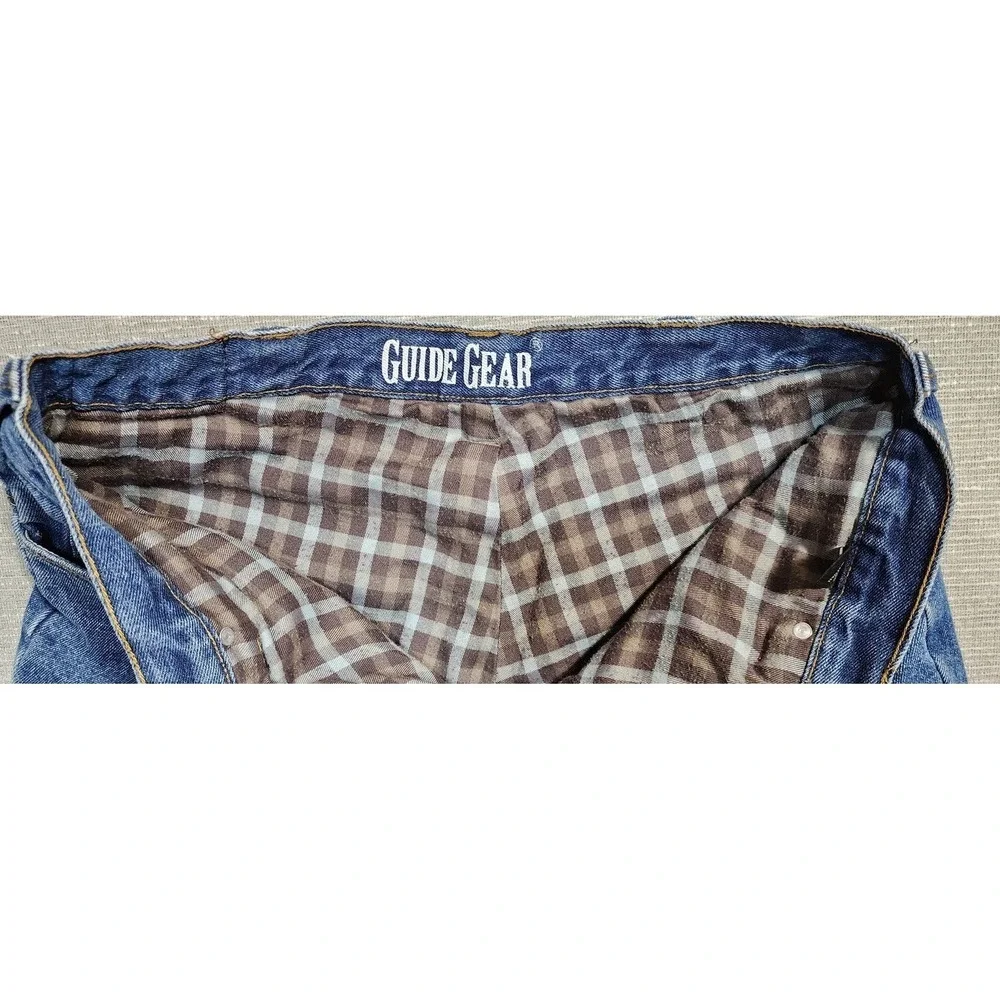 Guide Gear Mens Flannel Lined Jeans Blue Winter Thermal‎ 36x34 Warm Rugged work